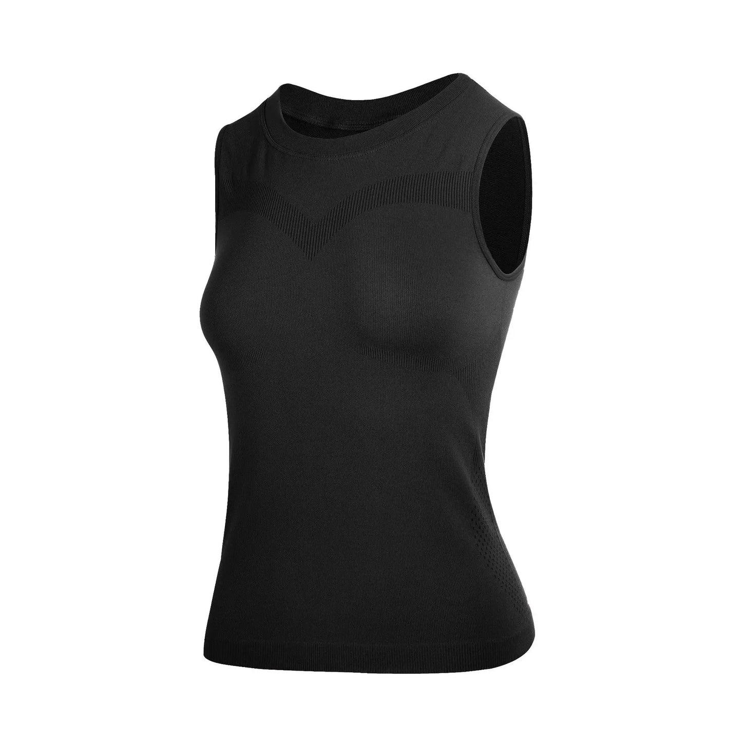 New Ladies Feminine Fit Sleeveless Undershirt T Shirt Women Trim Crop Sports Tank Crop Tops Interlock Stitch Sweater Vest