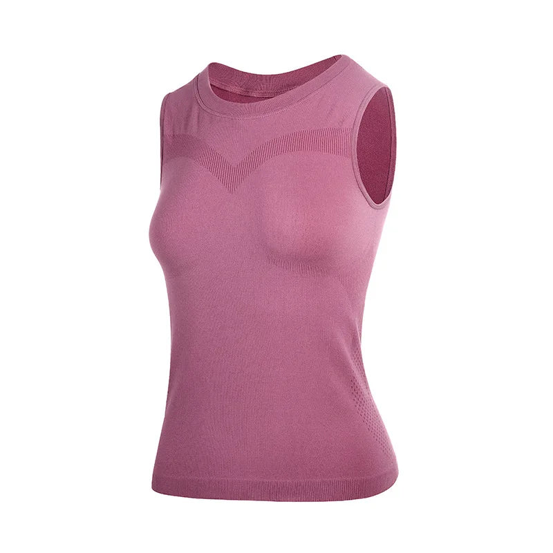 New Ladies Feminine Fit Sleeveless Undershirt T Shirt Women Trim Crop Sports Tank Crop Tops Interlock Stitch Sweater Vest