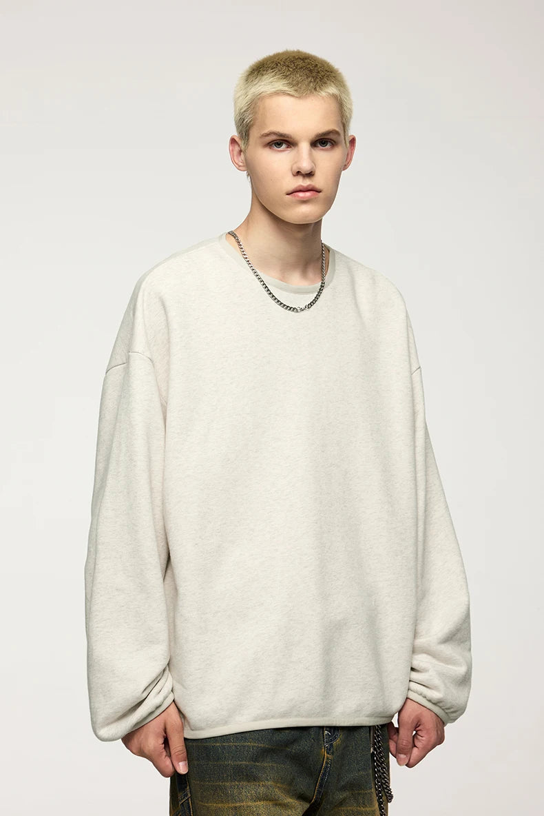 INFLATION Premium Cozy Sweatshirts Unisex Winter Warm 365gsm Fleece Cropped Pullovers