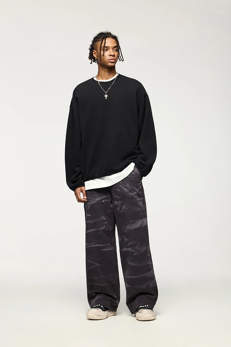 INFLATION Premium Cozy Sweatshirts Unisex Winter Warm 365gsm Fleece Cropped Pullovers
