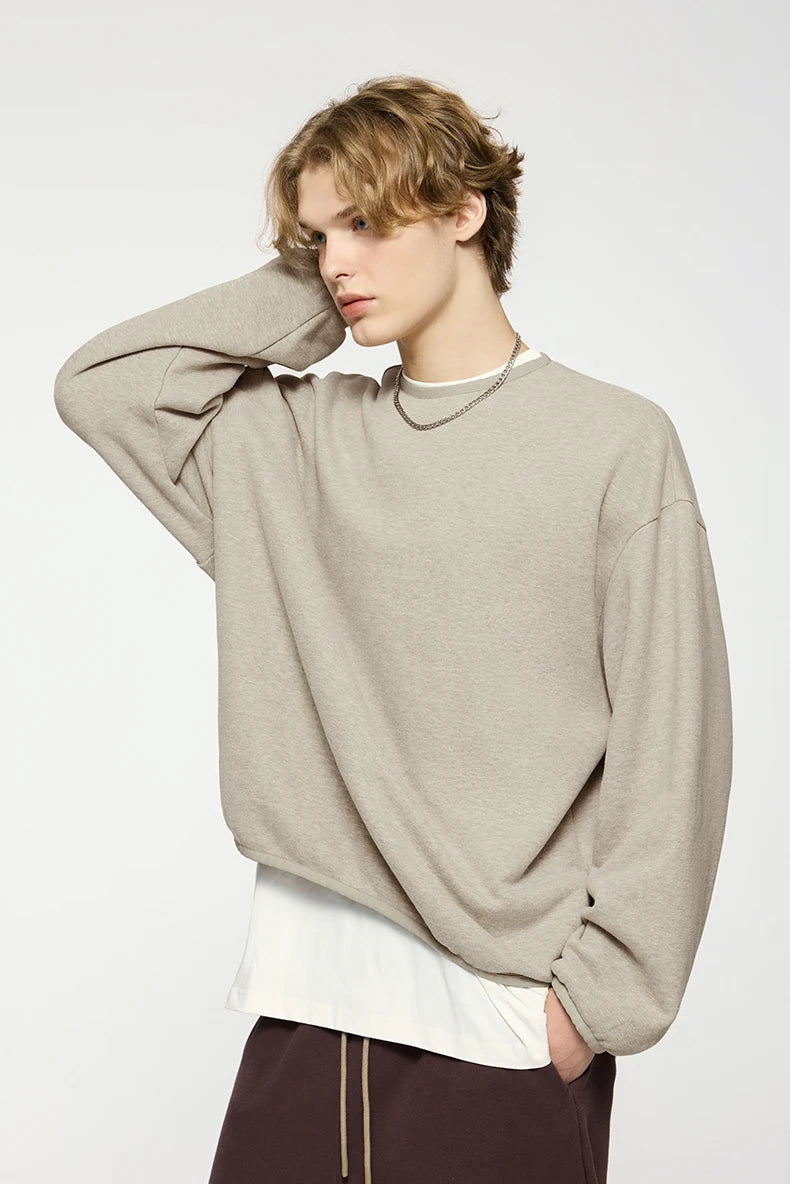 INFLATION Premium Cozy Sweatshirts Unisex Winter Warm 365gsm Fleece Cropped Pullovers