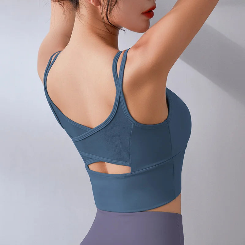 Aiithuug Yoga Bras Fitness Shirts Running Tops Sports Bras Gym Workout Crop Top Yoga Crop Tops Fitness Tank Top Running Bra