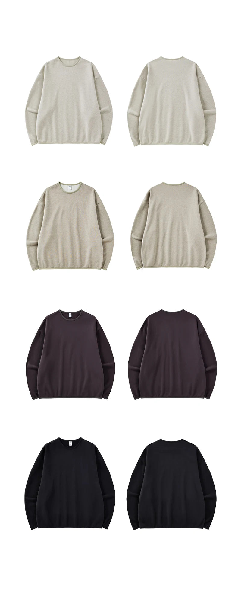 INFLATION Premium Cozy Sweatshirts Unisex Winter Warm 365gsm Fleece Cropped Pullovers