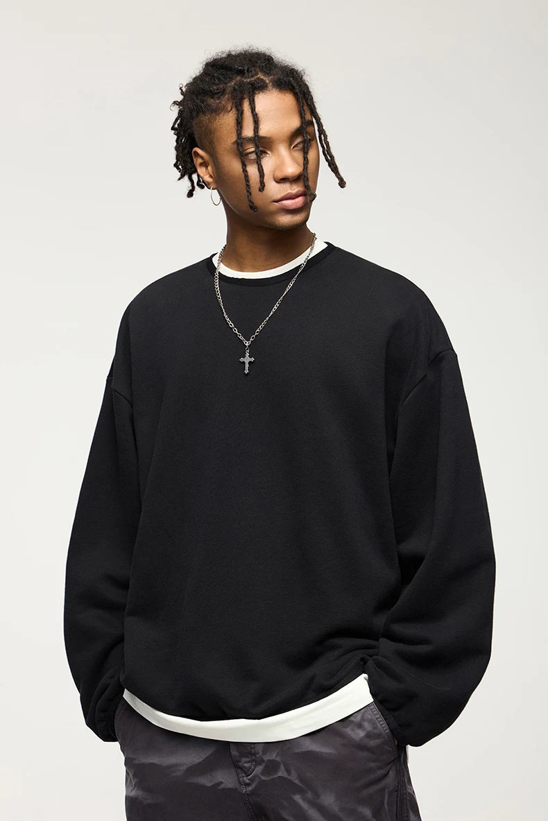 INFLATION Premium Cozy Sweatshirts Unisex Winter Warm 365gsm Fleece Cropped Pullovers