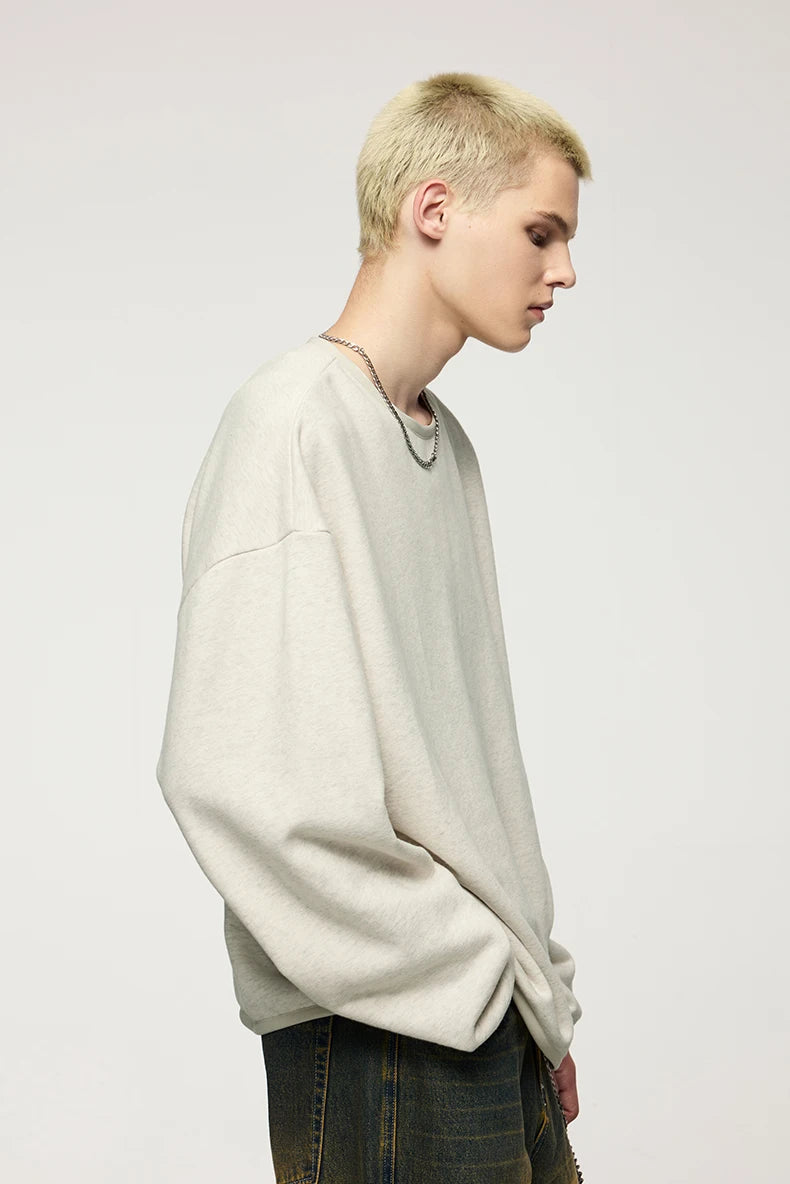 INFLATION Premium Cozy Sweatshirts Unisex Winter Warm 365gsm Fleece Cropped Pullovers