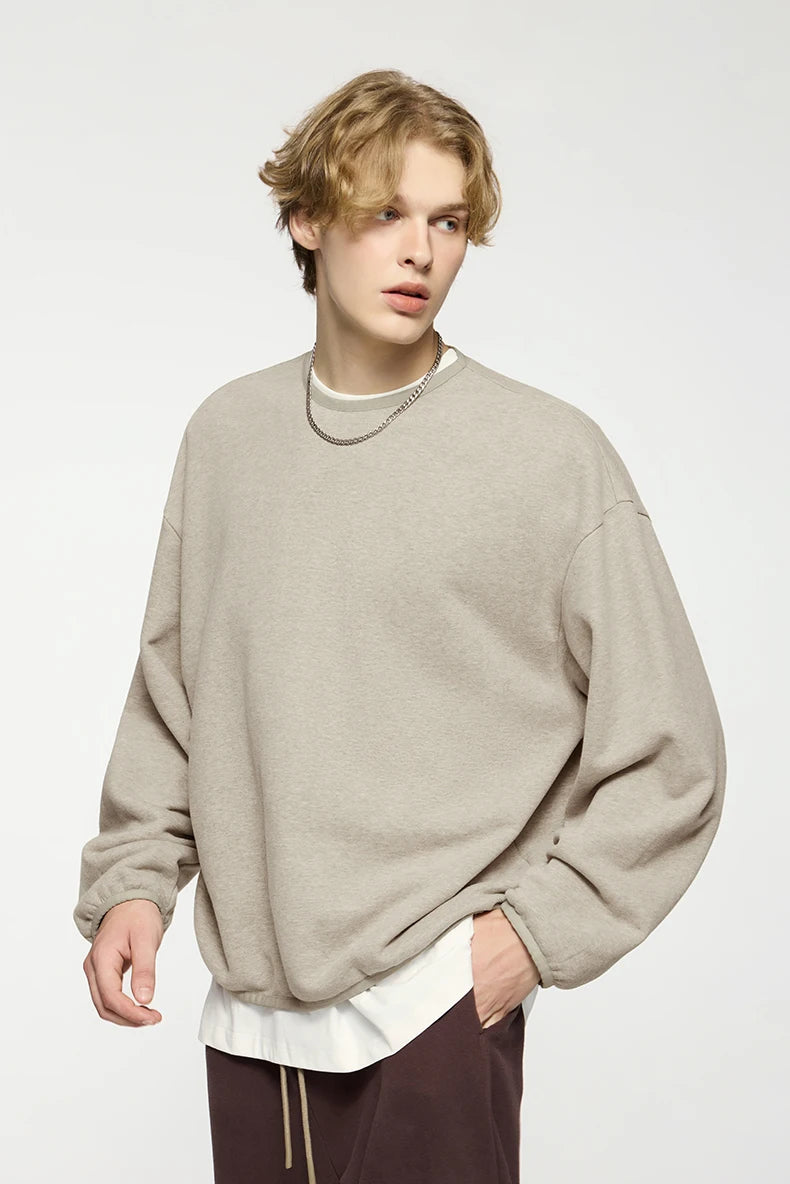 INFLATION Premium Cozy Sweatshirts Unisex Winter Warm 365gsm Fleece Cropped Pullovers