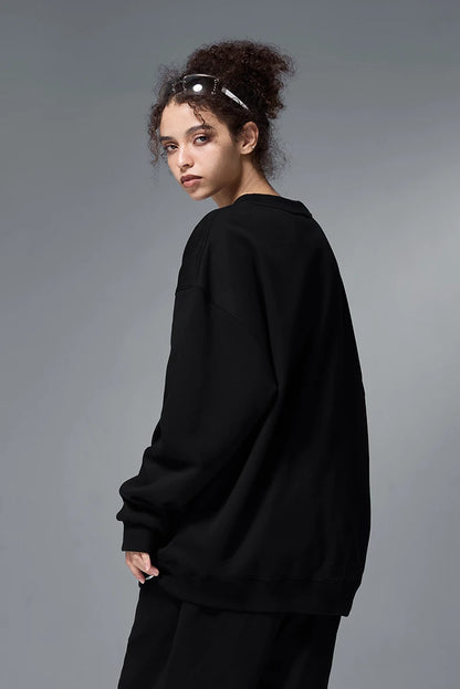 INFLATION Classic Cozy Crewnecks Unisex Plain Minimalist Fleece Sweatshirts